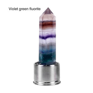 Natural Quartz Gemstone Glass Water Bottle