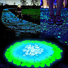 Load image into Gallery viewer, 25/50pcs Glow in the Dark Garden Pebbles
