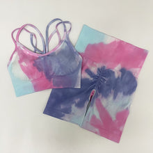 Load image into Gallery viewer, 2pcs Tie Dye Seamless High Waist Yoga Matching Set
