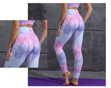 Load image into Gallery viewer, 2pcs Tie Dye Seamless High Waist Yoga Matching Set
