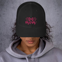 Load image into Gallery viewer, ‘Dog Mom Paw Print In Pink Font’ Trucker Cap
