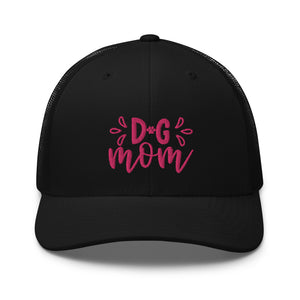 ‘Dog Mom Paw Print In Pink Font’ Trucker Cap