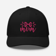 Load image into Gallery viewer, ‘Dog Mom Paw Print In Pink Font’ Trucker Cap
