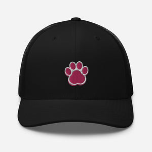 ‘Large Pink Pet Paw Print’ Trucker Cap