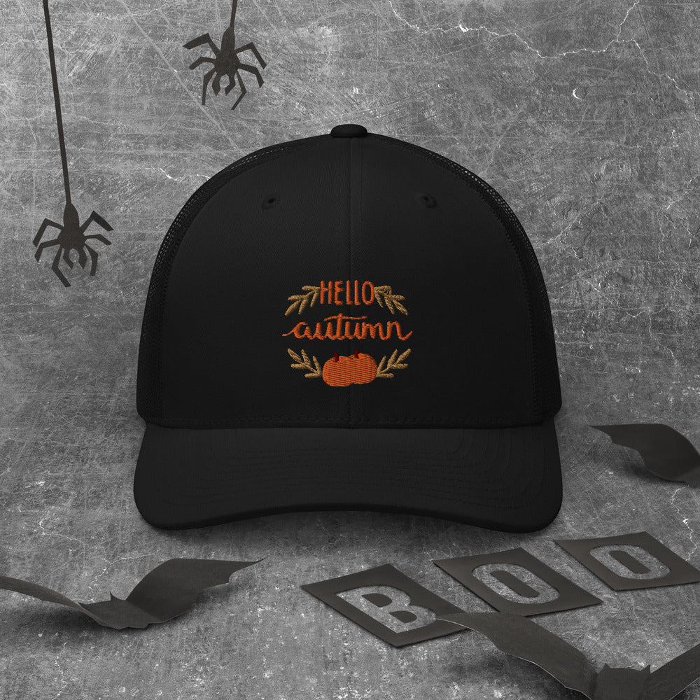 'Hello Autumn Pumpkin' Trucker Cap