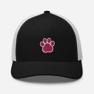 ‘Large Pink Pet Paw Print’ Trucker Cap