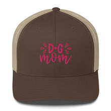 Load image into Gallery viewer, ‘Dog Mom Paw Print In Pink Font’ Trucker Cap
