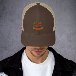 'Hello Autumn Pumpkin' Trucker Cap