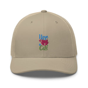 'I Love Cats' Trucker Cap