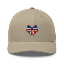 Load image into Gallery viewer, &#39;Red, White, &amp; Blue Bow&#39; Trucker Cap
