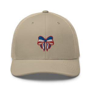 'Red, White, & Blue Bow' Trucker Cap