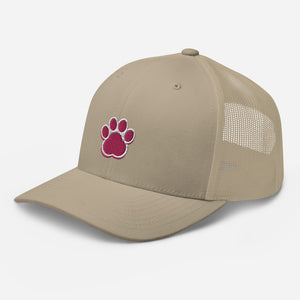 ‘Large Pink Pet Paw Print’ Trucker Cap