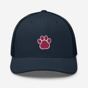 ‘Large Pink Pet Paw Print’ Trucker Cap