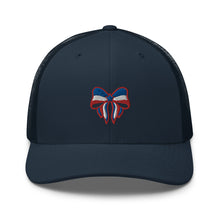 Load image into Gallery viewer, &#39;Red, White, &amp; Blue Bow&#39; Trucker Cap
