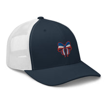 Load image into Gallery viewer, &#39;Red, White, &amp; Blue Bow&#39; Trucker Cap
