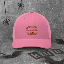 Load image into Gallery viewer, &#39;Hello Autumn Pumpkin&#39; Trucker Cap
