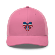 Load image into Gallery viewer, &#39;Red, White, &amp; Blue Bow&#39; Trucker Cap
