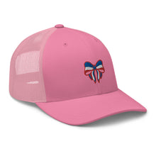 Load image into Gallery viewer, &#39;Red, White, &amp; Blue Bow&#39; Trucker Cap
