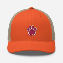 Load image into Gallery viewer, ‘Large Pink Pet Paw Print’ Trucker Cap
