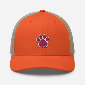 ‘Large Pink Pet Paw Print’ Trucker Cap