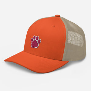 ‘Large Pink Pet Paw Print’ Trucker Cap