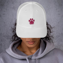 Load image into Gallery viewer, ‘Large Pink Pet Paw Print’ Trucker Cap
