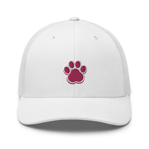 ‘Large Pink Pet Paw Print’ Trucker Cap