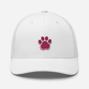 ‘Large Pink Pet Paw Print’ Trucker Cap