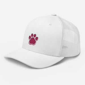 ‘Large Pink Pet Paw Print’ Trucker Cap