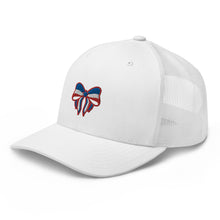 Load image into Gallery viewer, &#39;Red, White, &amp; Blue Bow&#39; Trucker Cap
