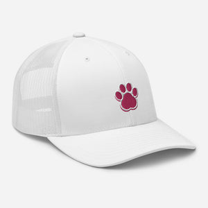 ‘Large Pink Pet Paw Print’ Trucker Cap