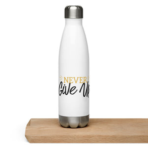 'Never Give Up' Stainless Steel Water Bottle