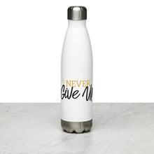 Load image into Gallery viewer, &#39;Never Give Up&#39; Stainless Steel Water Bottle
