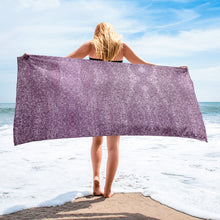 Load image into Gallery viewer, &#39;Purple Sparkle Glitter Print&#39; Towel
