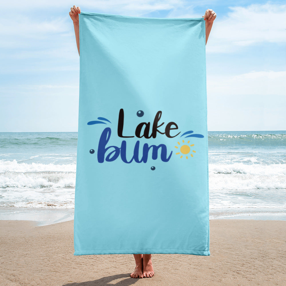 'Lake Bum' Blue Towel