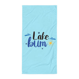 'Lake Bum' Blue Towel