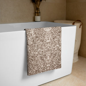 'Gold Glitter Sparkle Print' Towel