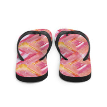 Load image into Gallery viewer, &#39;Pink Lipstick Swatch Print&#39; Flip-Flops
