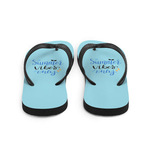 'Summer Vibes Only' Blue Flip-Flops