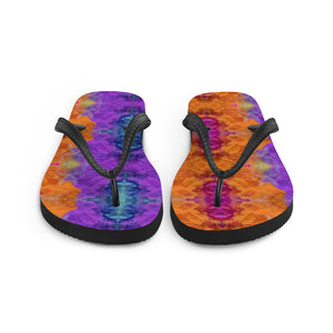 'Rainbow Chakra Smoke' Flip-Flops