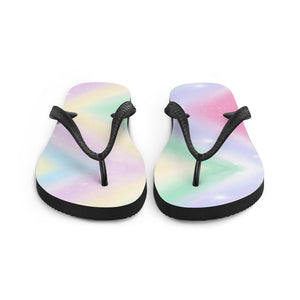 'Pastel Rainbow Print' Flip-Flops