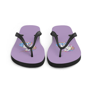 'Purple Unicorn' Flip-Flops