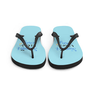 'Summer Vibes Only' Blue Flip-Flops