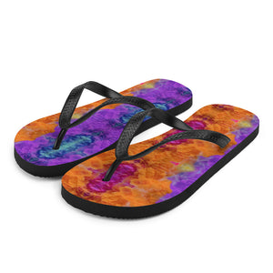 'Rainbow Chakra Smoke' Flip-Flops