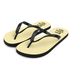 Girls yellow flip store flops