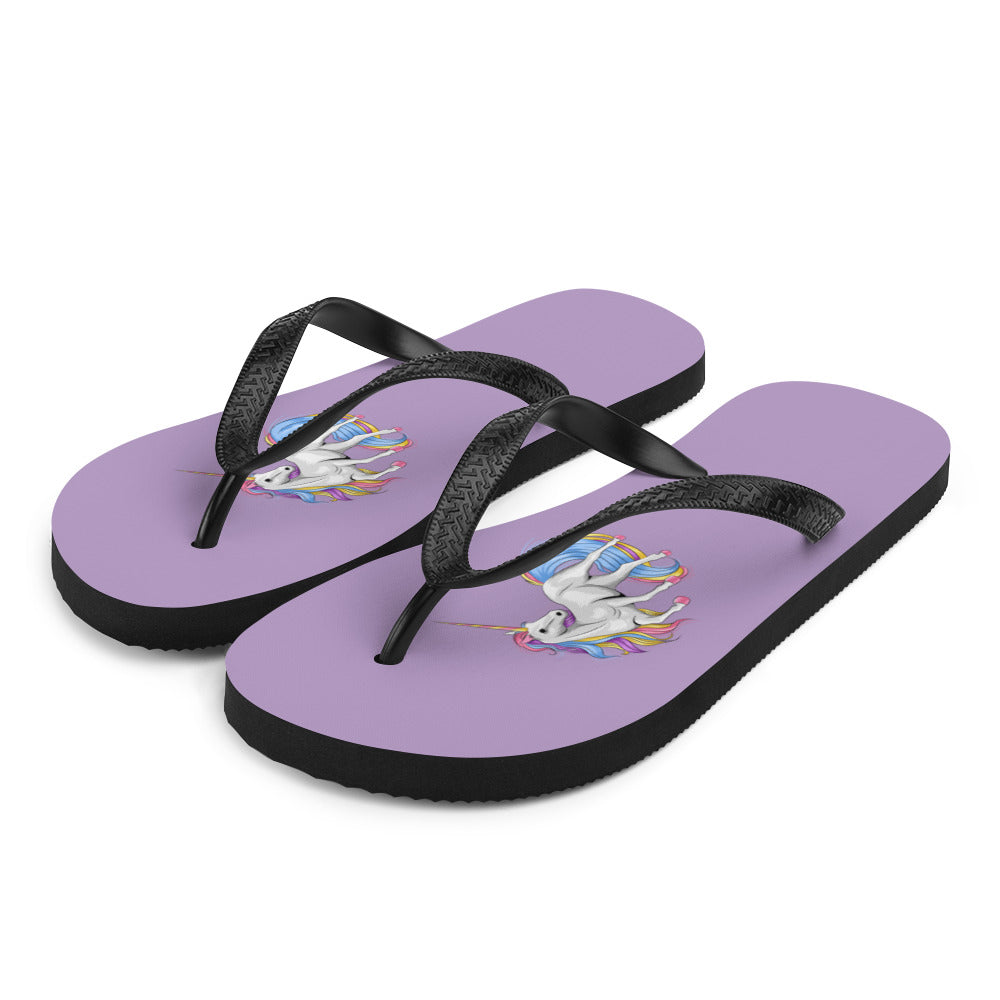 'Purple Unicorn' Flip-Flops