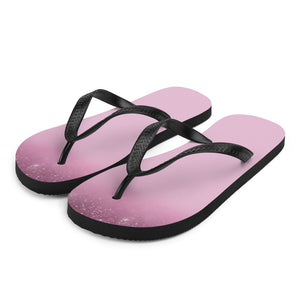 'Pink & Purple Sparkle Print' Flip-Flops