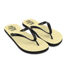 Load image into Gallery viewer, &#39;Girls Just Want To Have Sun&#39; Yellow Flip-Flops
