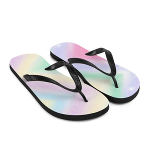 'Pastel Rainbow Print' Flip-Flops