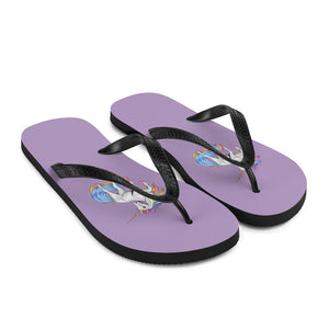 'Purple Unicorn' Flip-Flops